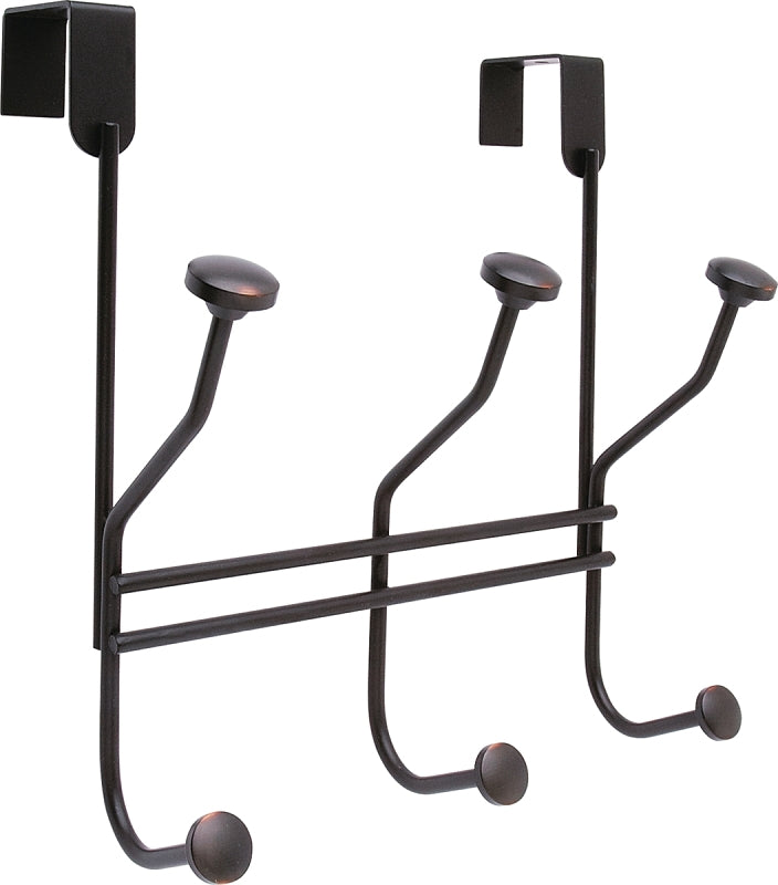 Amerock H55548ORB Hook, 25 lb, 3 -Hook, Steel, Oil-Rubbed Bronze, Pack of 2