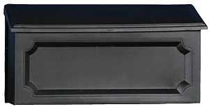 Gibraltar Mailboxes Windsor Series WMH00B04 Mailbox, 288.6 cu-in, Polypropylene, Black, 15-1/2 in W, 4.7 in D, 7.9 in H