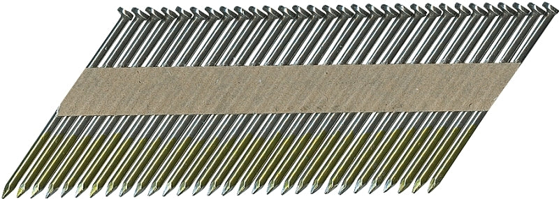 ProFIT 0600270 Series Framing Nail, Paper Tape Collation, 3 in L, 10-1/4 Gauge, Steel, Bright, Round Head, Smooth Shank