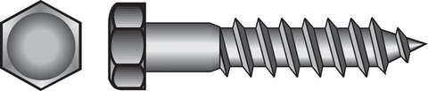 Hillman 3/8 in. X 8 in. L Hex Hot Dipped Galvanized Steel Lag Screw 50 pk