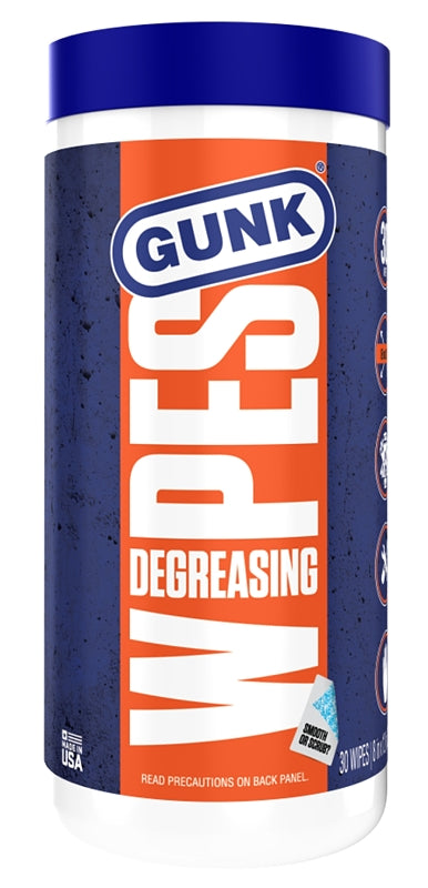 Gunk EDW30 Engine Degreasing Wipes, 12 in L, 8 in W