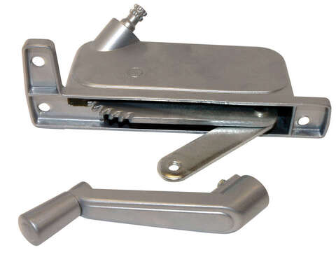 Barton Kramer Silver Aluminum Left Awning Window Operator For Keller/P.G.T. Windows