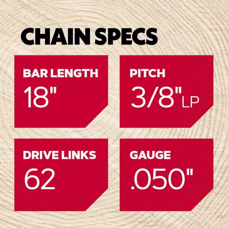 Oregon AdvanceCut S62 18 in. Chainsaw Chain 62 links