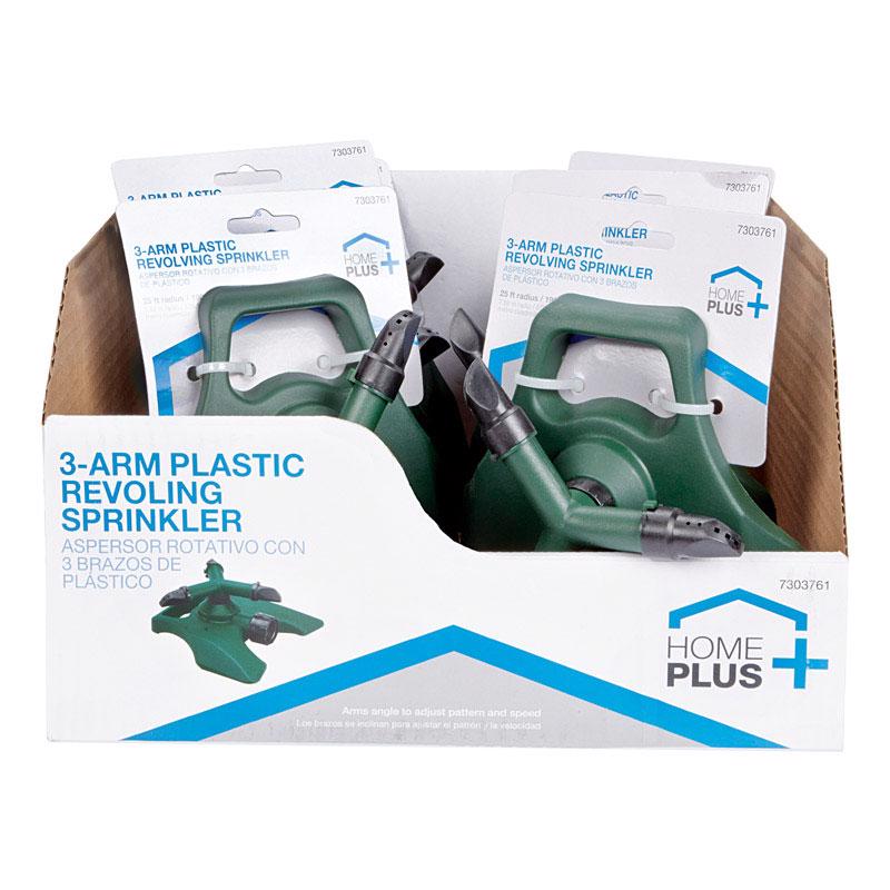 Home Plus Plastic Sled Base Rotating Sprinkler 1900 sq ft 1 pk, Pack of 6