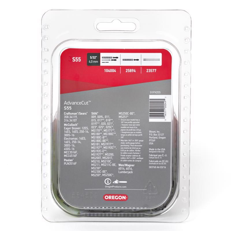 Oregon AdvanceCut S55 16 in. Chainsaw Chain 55 links