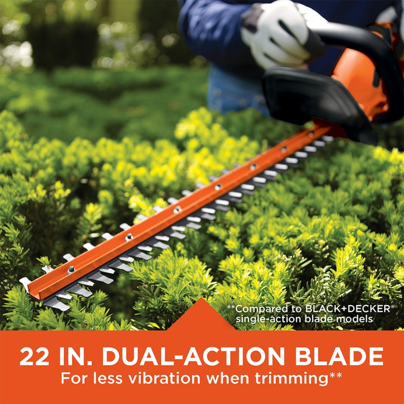 Black+Decker 22 in. 20 V Battery Hedge Trimmer Kit (Battery & Charger)