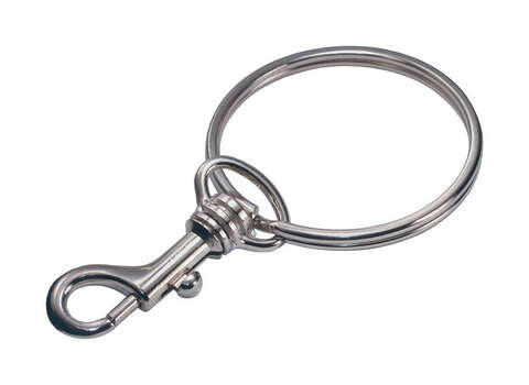 HILLMAN 2 in. D Metal Silver Belt Hooks/Pocket Chains Keychain, Pack of 5