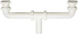 Plumb Pak PP930W Center Outlet, 1-1/2 in, Slip-Joint, Plastic, White