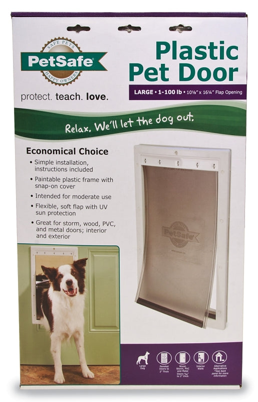 PetSafe PPA00-10960 Pet Door, Plastic, White