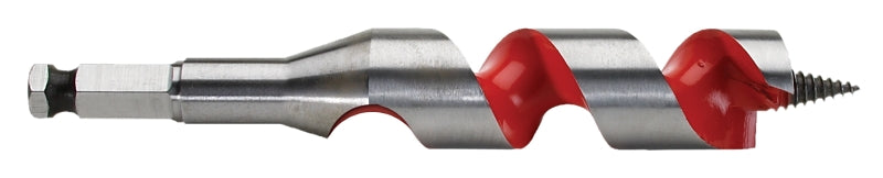 Milwaukee 48-13-1003 Ship Auger Bit, 1 in Dia, 6 in OAL, Wide Flute, 7/16 in Dia Shank, Hex Shank