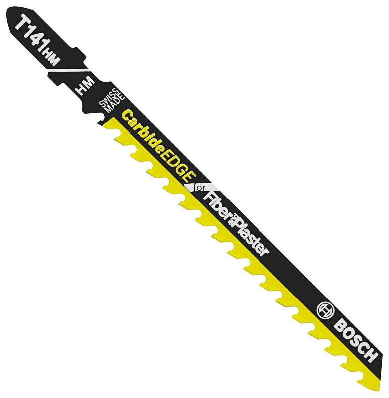 Bosch T141HM1 Jig Saw Blade, 4 in L, 6 TPI, Carbide Cutting Edge