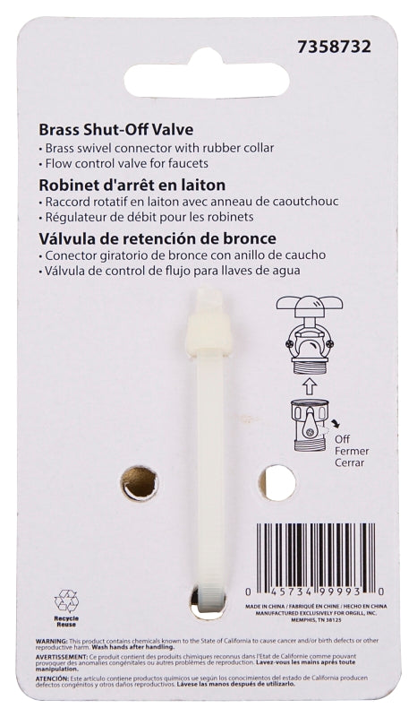 Landscapers Select GB9111A3L Hose Shut-Off Valve, 3/4 in, Female, 1-Port/Way, Brass Body, Brass