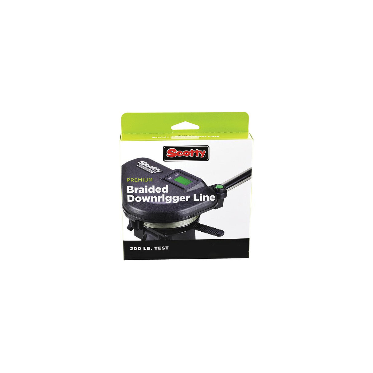 Scotty 2701K 200 lb. Premium Power Braid Downrigger Line, 300' Green