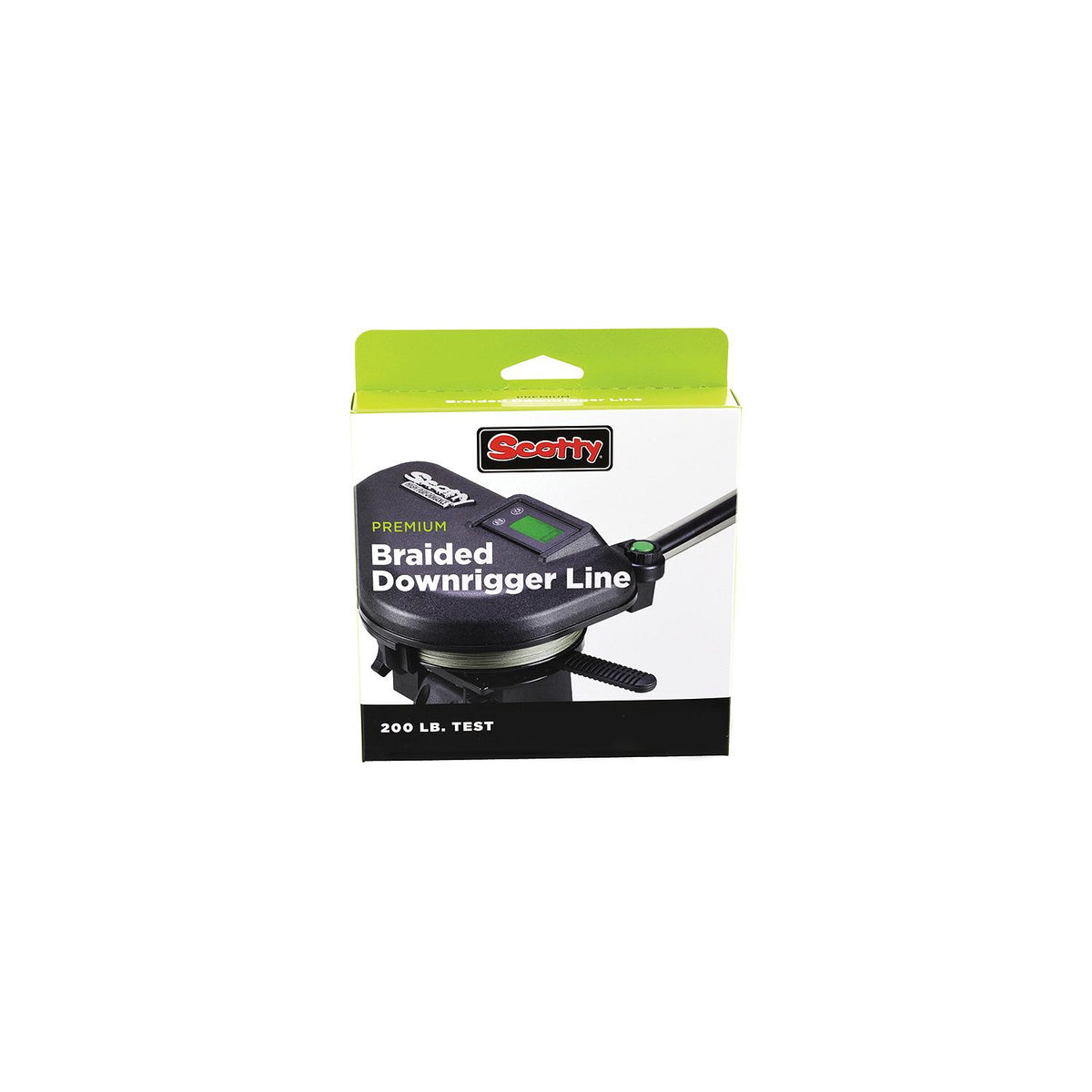 Scotty 2701K 200 lb. Premium Power Braid Downrigger Line, 300' Green