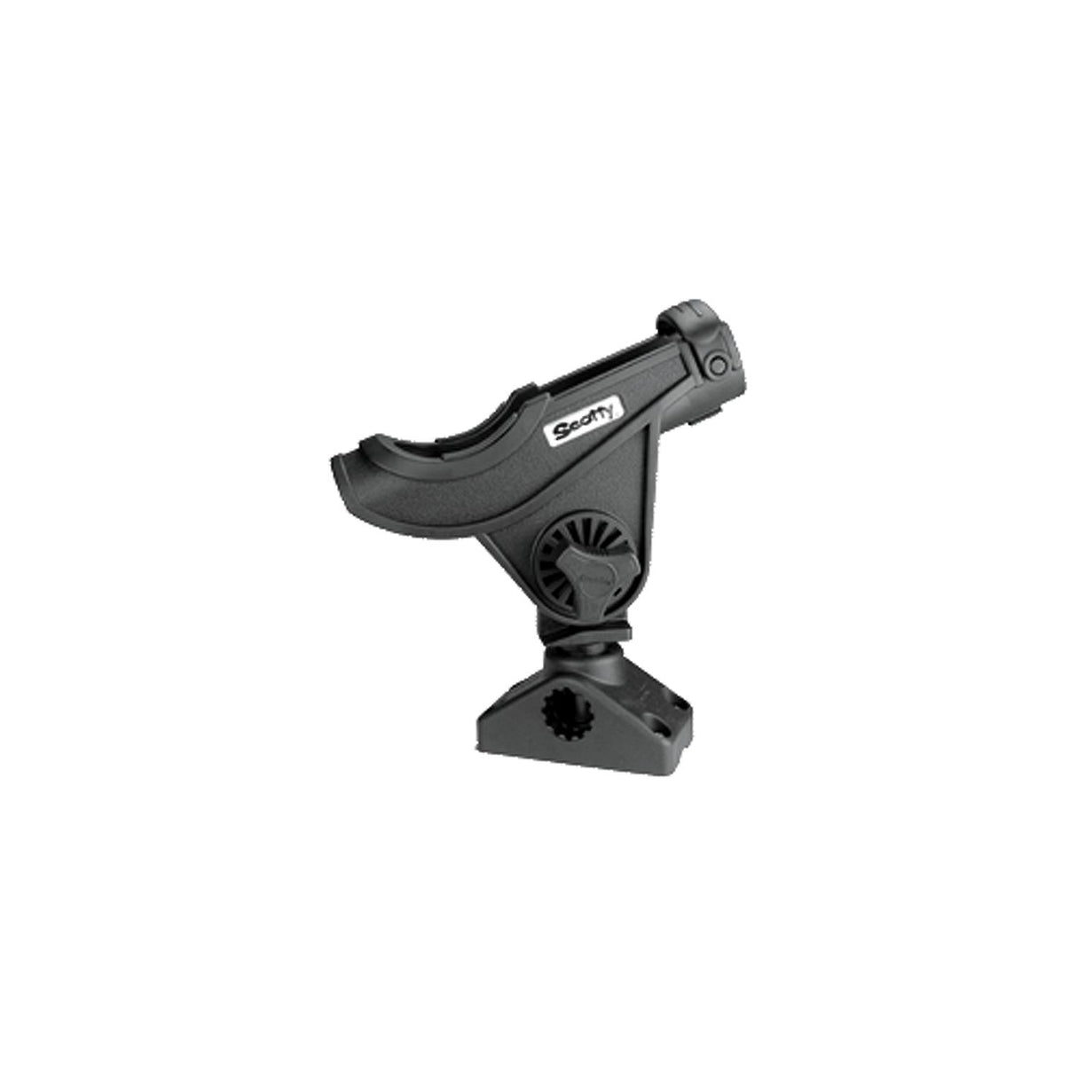 Scotty 280BK Bait Caster/Spinning Rod Holder w/ Side/Deck Mt., Black