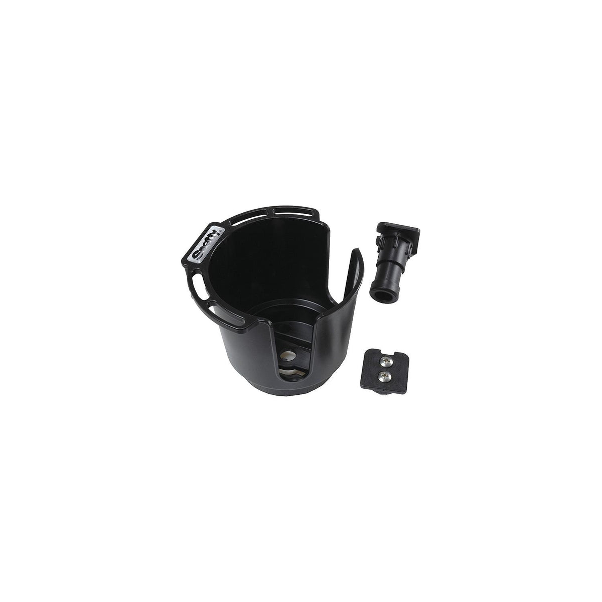 Scotty XXX Drink Holder w/Bulkhaed/Gunnel/Rod Holder Mt., Black