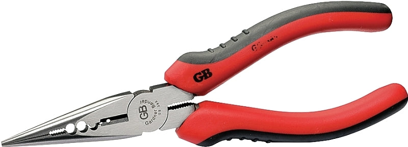 Gardner Bender GS-385 Pliers, 6-3/4 in OAL, 1-1/2 in Jaw Opening, Red Handle, Cushion Handle, 1/4 in W Tip