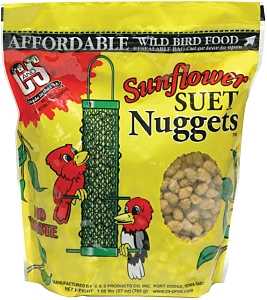 C&S Nuggets CS06110 Corn Bird Food, 27 oz, High-Energy, Sunflower, Bag