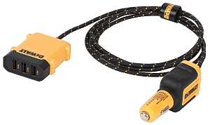 DEWALT 141 0475 DW2 USB Charger, Black/Yellow, 6 ft L Cord