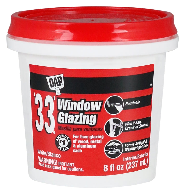 DAP 12120 Window Gazing, Paste, White, 0.5 pt Tub