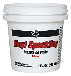 DAP 12130 Vinyl Spackling, Latex, Oil Base, White, 0.5 pt Tub
