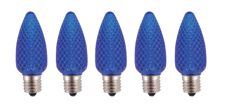 Hometown Holidays 24994 Retro Bulb, Intermediate Lamp Base, LED, Crystal Blue
