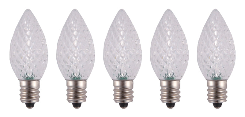 Hometown Holidays 24771 Retro Bulb, Candelabra Lamp Base, LED, Crystal Cool White