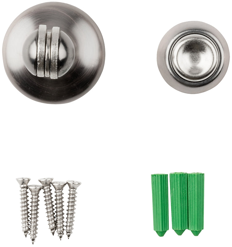 National Hardware N337-162 Magnetic Rigid Door Stop, 1-3/4 in Dia Base, 3 in Projection, Zinc, Antique Bronze