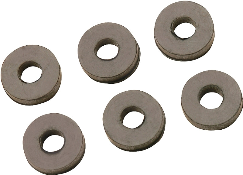 Plumb Pak PP805-31 Faucet Washer, Flat, #0, 17/32 in Dia, Rubber, For: Sink and Faucets, Pack of 6