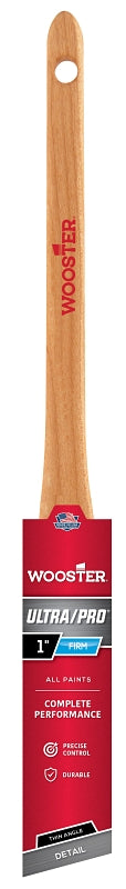 Wooster 4181-1 Paint Brush, 1 in W, Nylon/Polyester Bristle, Angle Sash Handle