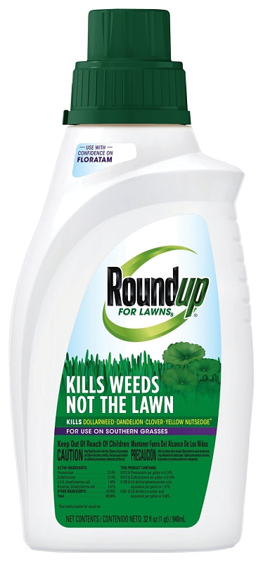 Roundup 5008410 Weed Killer Concentrate, Liquid, Spray Application, 32 oz Bottle