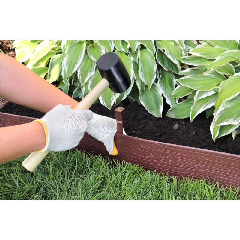 Master Mark Terrace Board 40 ft. L X 4 in. H Plastic Brown Lawn Edging