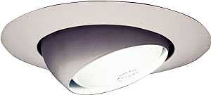 Halo 78P Recessed Light Trim, 6 in Dia, 4-1/8 in OAH, Metal Body, White