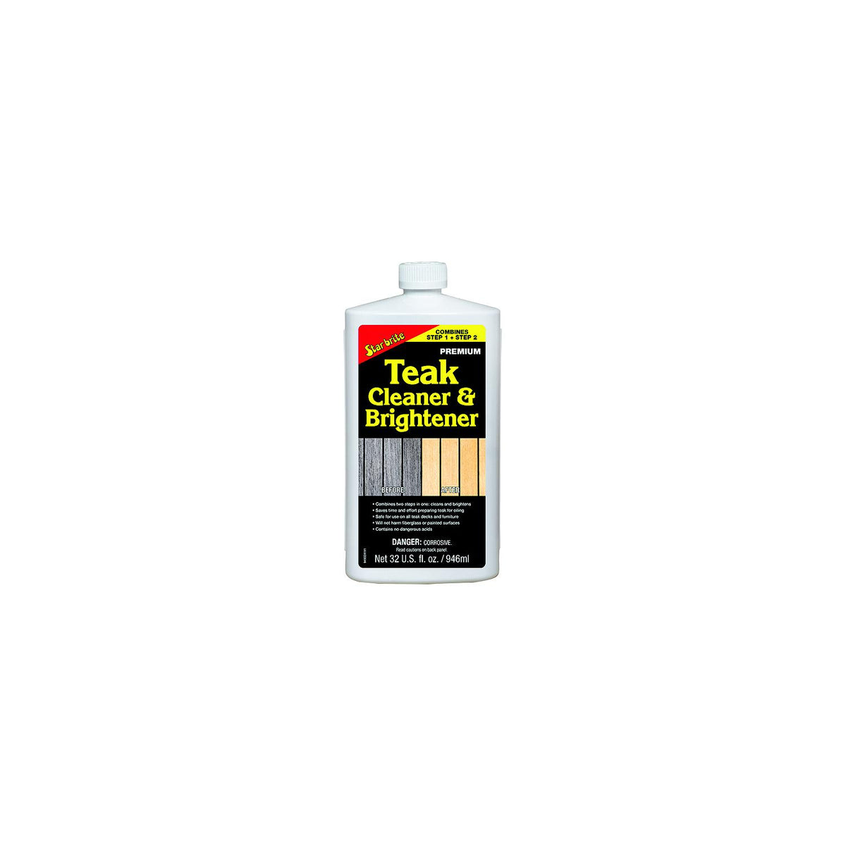Starbrite 94932 One Step Teak Cleaner & Brightener, 32 oz.