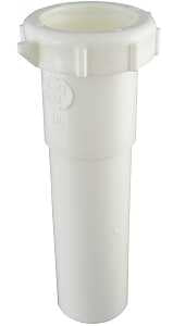 Plumb Pak PP55-2W Pipe Extension Tube, 1-1/2 in, 6 in L, Slip-Joint, Polypropylene, White