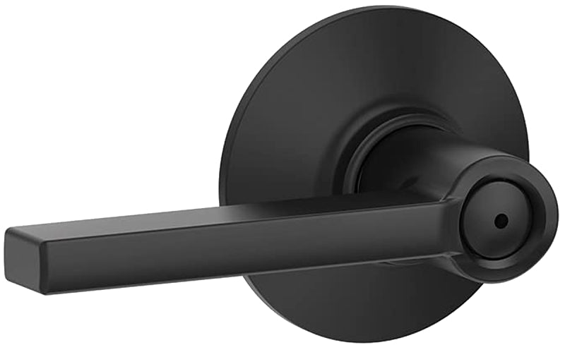 Schlage F Series F40VLAT622 Privacy Lever, Mechanical Lock, Matte Black, Metal, Residential, 2 Grade, ADA Compliant