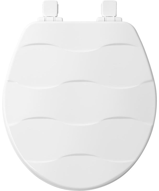 Mayfair 33SLOW 000 Toilet Seat, Round, Wood, Easy Clean and Change Hinge