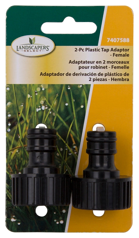 Landscapers Select GC540*23L Tap Adapter, Female Threaded, Plastic, Black, For: Quick Connector