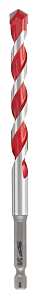Milwaukee SHOCKWAVE 48-20-9021 Drill Bit with Power Tip, 3/8 in Dia, 6 in OAL, Wide Flute, 1/4 in Dia Shank, Hex Shank