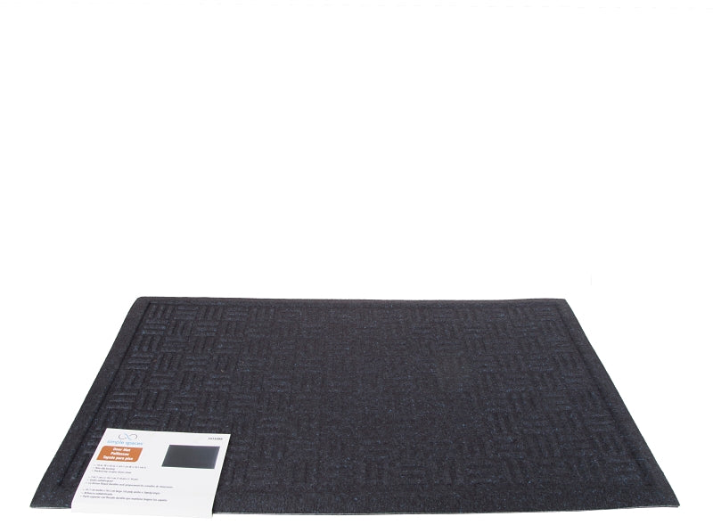 Simple Spaces 06ABSHE-11-3L Door Mat, 30 in L, 18 in W, Blue