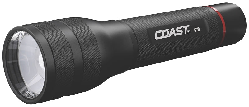 Coast G70 Flashlight, AA Battery, Alkaline Battery, LED Lamp, 850 Lumens High, 425 Lumens Medium, 110 Lumens Low, Black