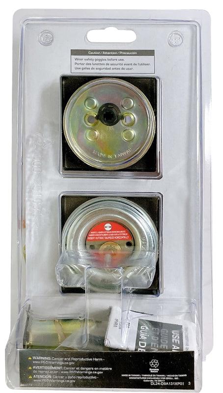 ProSource DD9 Series DD9X91-SP5V24 Deadbolt, 3 Grade, Brass Key Key, Metal, Matte Black, 2-3/8, 2-3/4 in Backset, Pack of 3