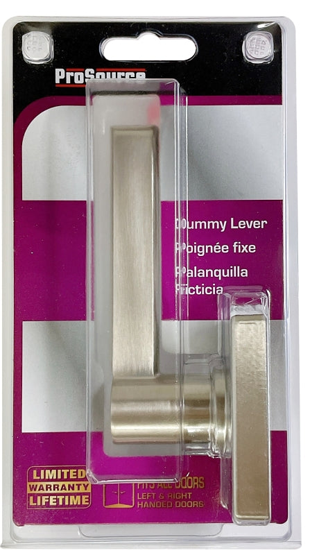ProSource LS3X204YA000V24 Dummy Lever, Satin Nickel, Lever Handle, Metal, Residential, 3 Grade