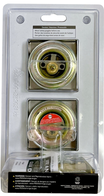 ProSource DD9 Series DD9X22-SP5V24 Deadbolt, 3 Grade, Brass Key Key, Metal, Satin Nickel, 2-3/8, 2-3/4 in Backset, Pack of 3