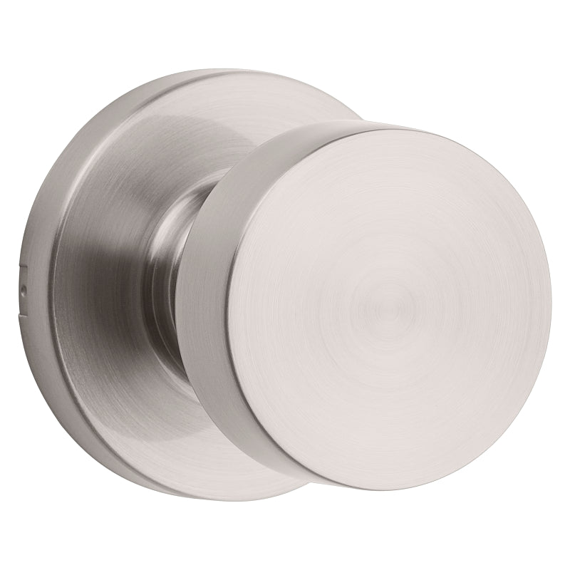 Kwikset Signature Series 720PSK RDT 15 CP Passage Knob, Knob Handle, Zinc, Satin Nickel, 2-3/8 to 2-3/4 in Backset