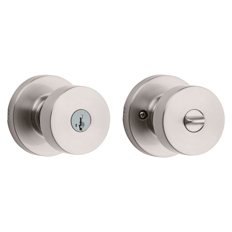 Kwikset Signature Series 740PSK RDT 15 SMT Entry Knob Set, Knob Handle, Satin Nickel, Zinc, KW1, SC1 Keyway, AAA Grade