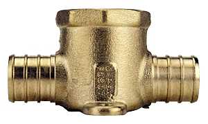 Apollo APXDET34 Pipe Tee, 3/4 in, Barb x FPT x Barb, Brass, 200 psi Pressure