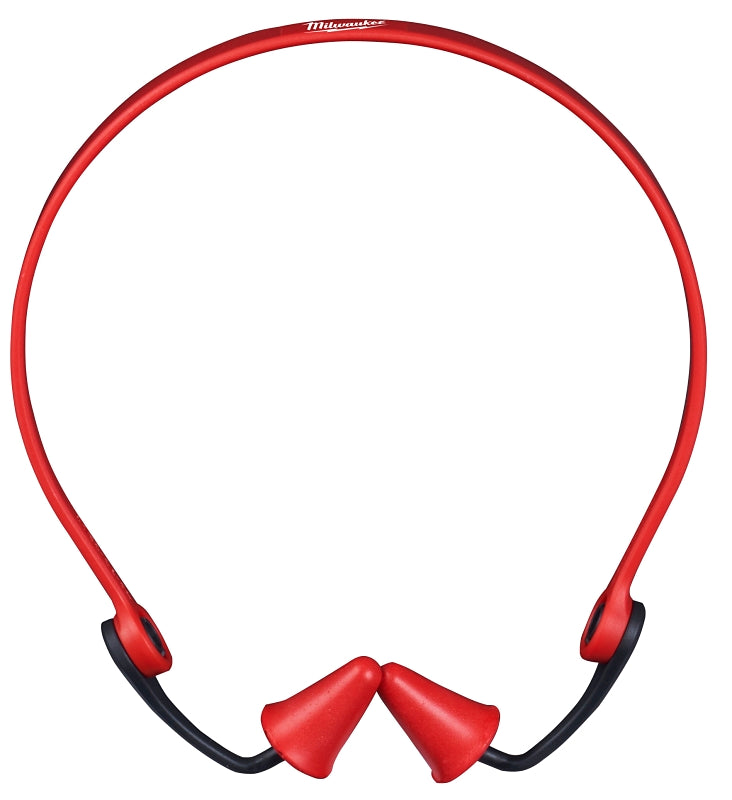 Milwaukee 48-73-3201 Banded Ear Plugs, 25 dB NRR, Bullet, One-Size Ear Plug, Foam Ear Plug, Red Ear Plug