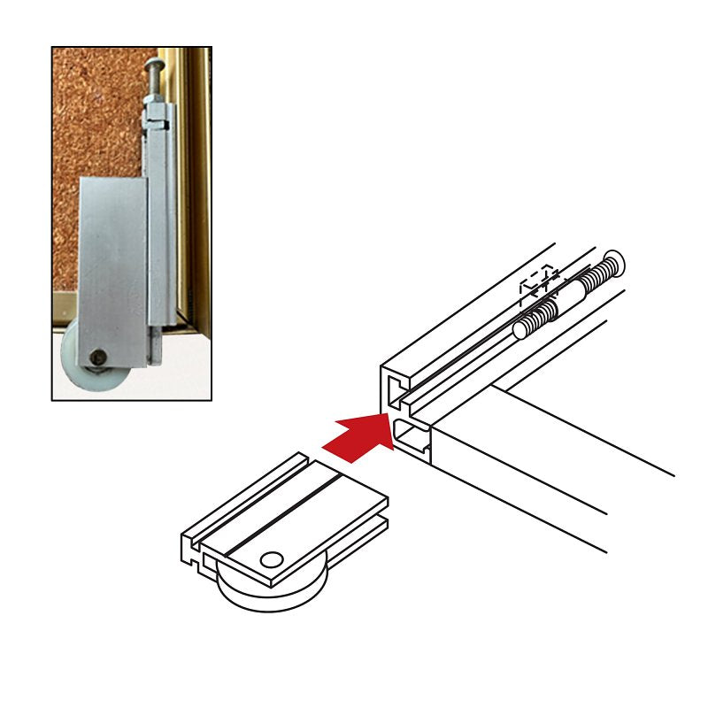 Prime-Line N 6598 Roller Assembly, 1-1/2 in Dia Roller, 5/16 in W Roller, Aluminum/Nylon, Silver, 1-Roller, 40 lb