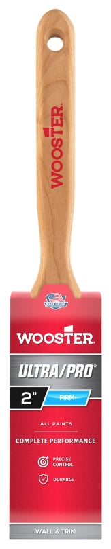 Wooster Ultra/Pro 4175-2 Paint Brush, 2 in W, Firm, Flat Brush, 2-11/16 in L Bristle, Nylon/Polyester Bristle